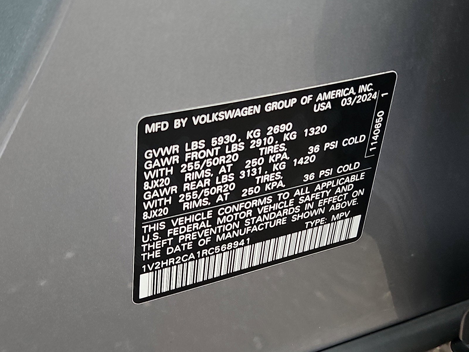 2024 Volkswagen Atlas 2.0T SE w/Technology