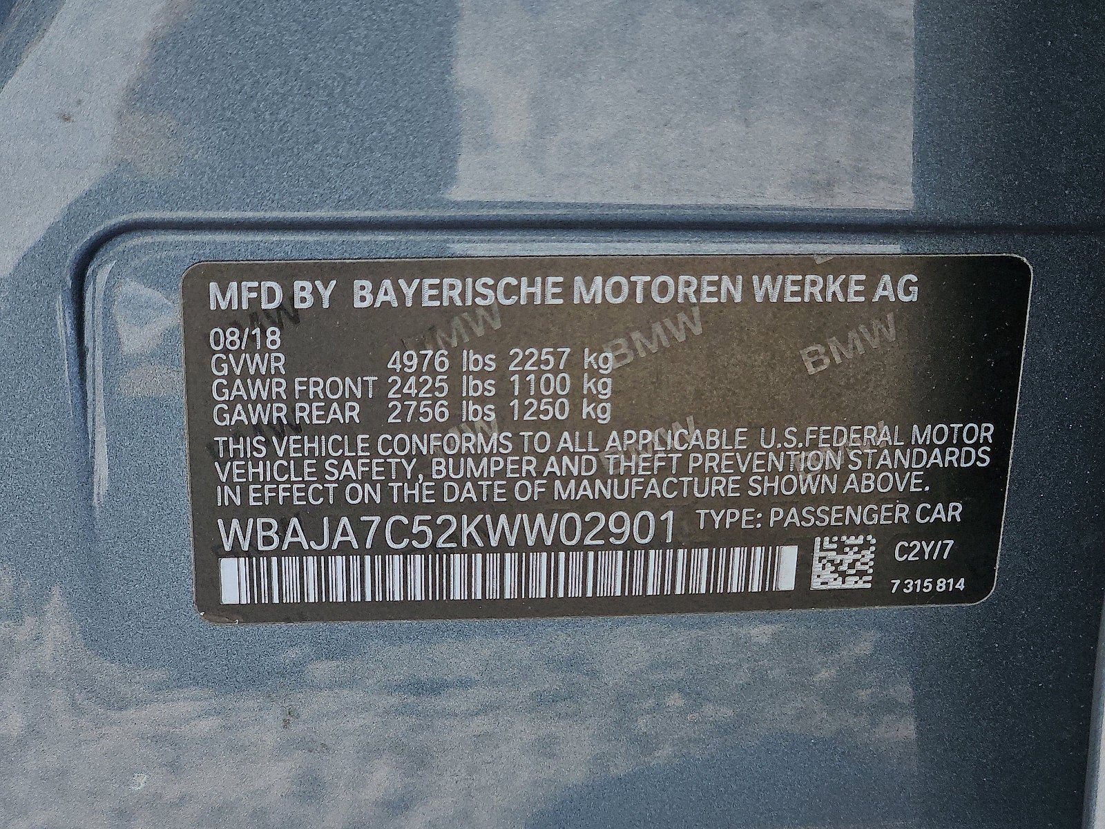 2019 BMW 5 Series 530i xDrive