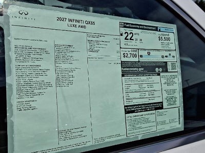 2027 INFINITI QX65 LUXE AWD