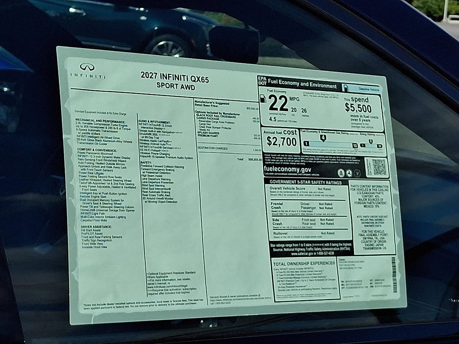 2027 INFINITI QX65 SPORT AWD