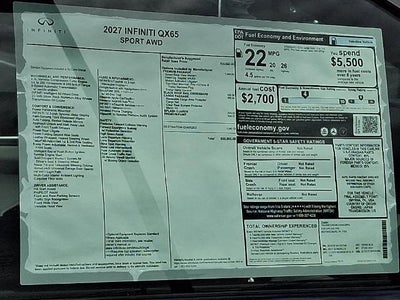 2027 INFINITI QX65 SPORT AWD