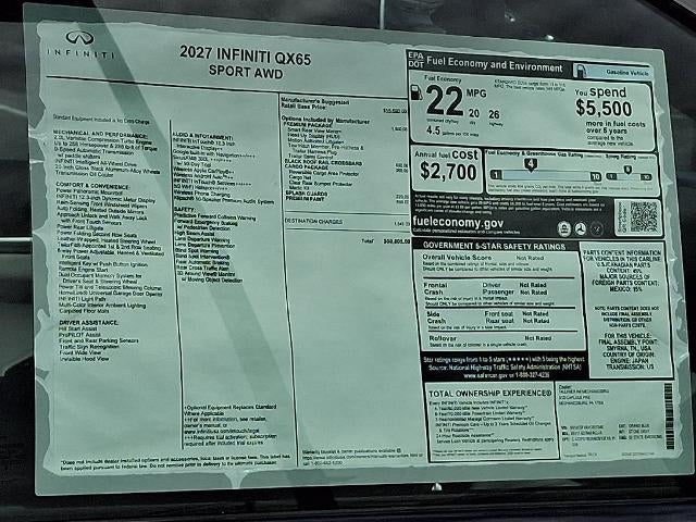 2027 INFINITI QX65 SPORT AWD