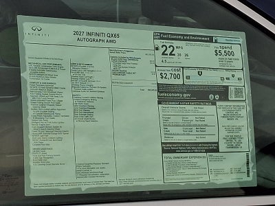 2027 INFINITI QX65 AUTOGRAPH AWD