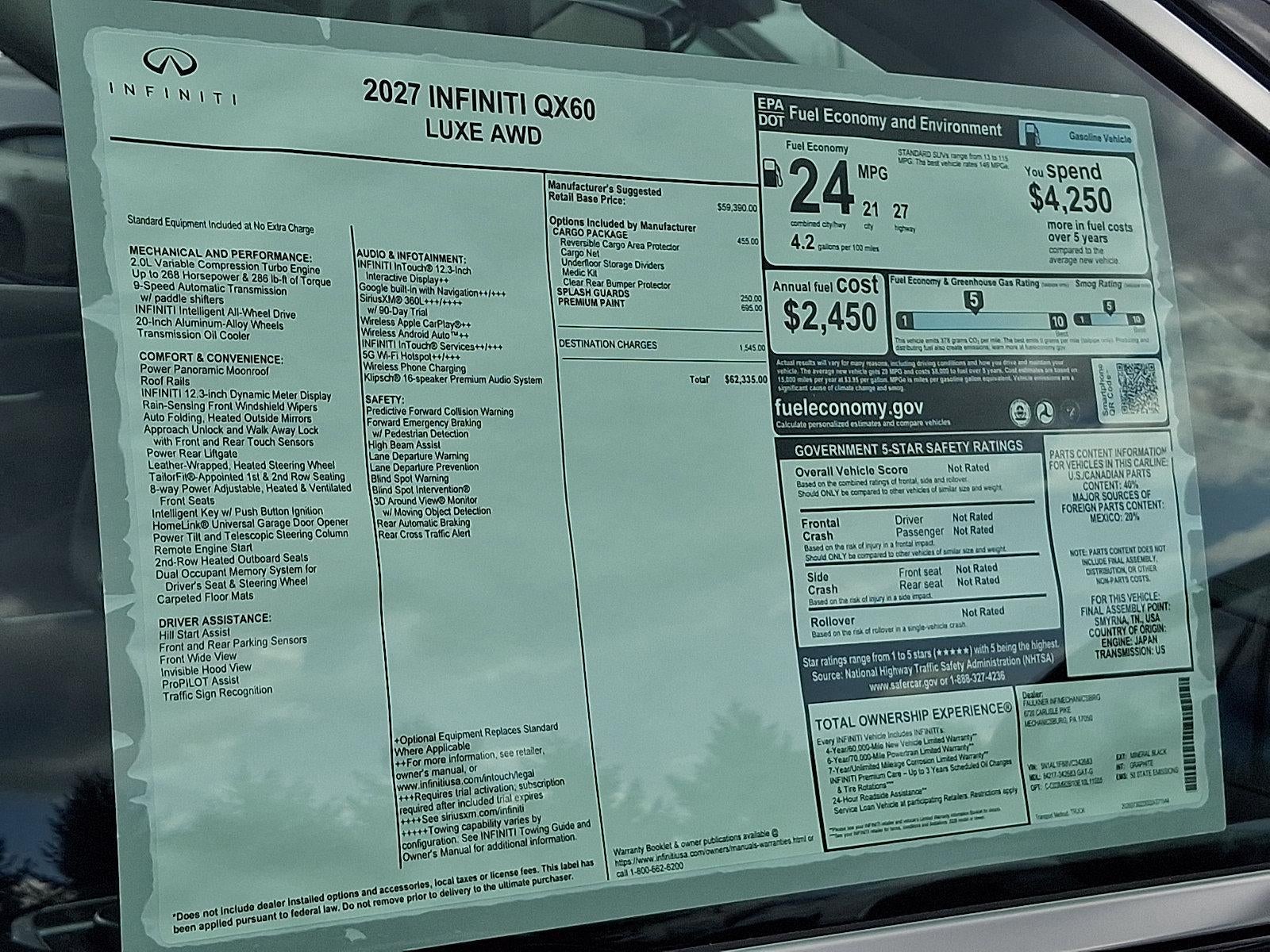 2027 INFINITI QX60 LUXE AWD