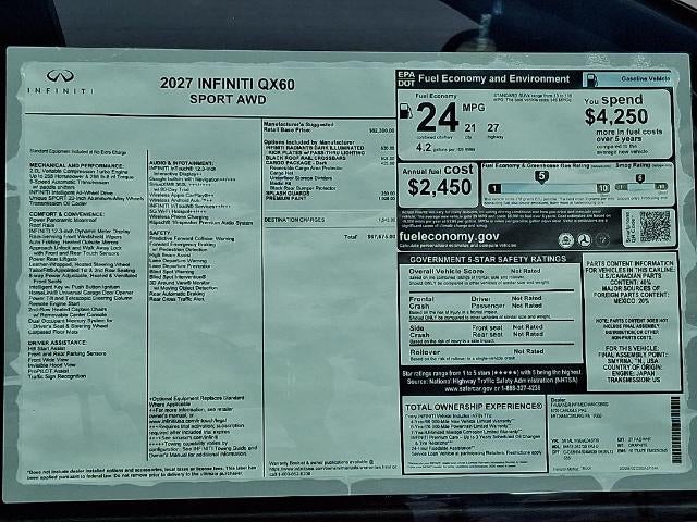 2027 INFINITI QX60 SPORT AWD