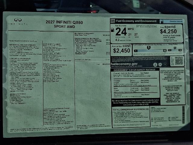 2027 INFINITI QX60 SPORT AWD