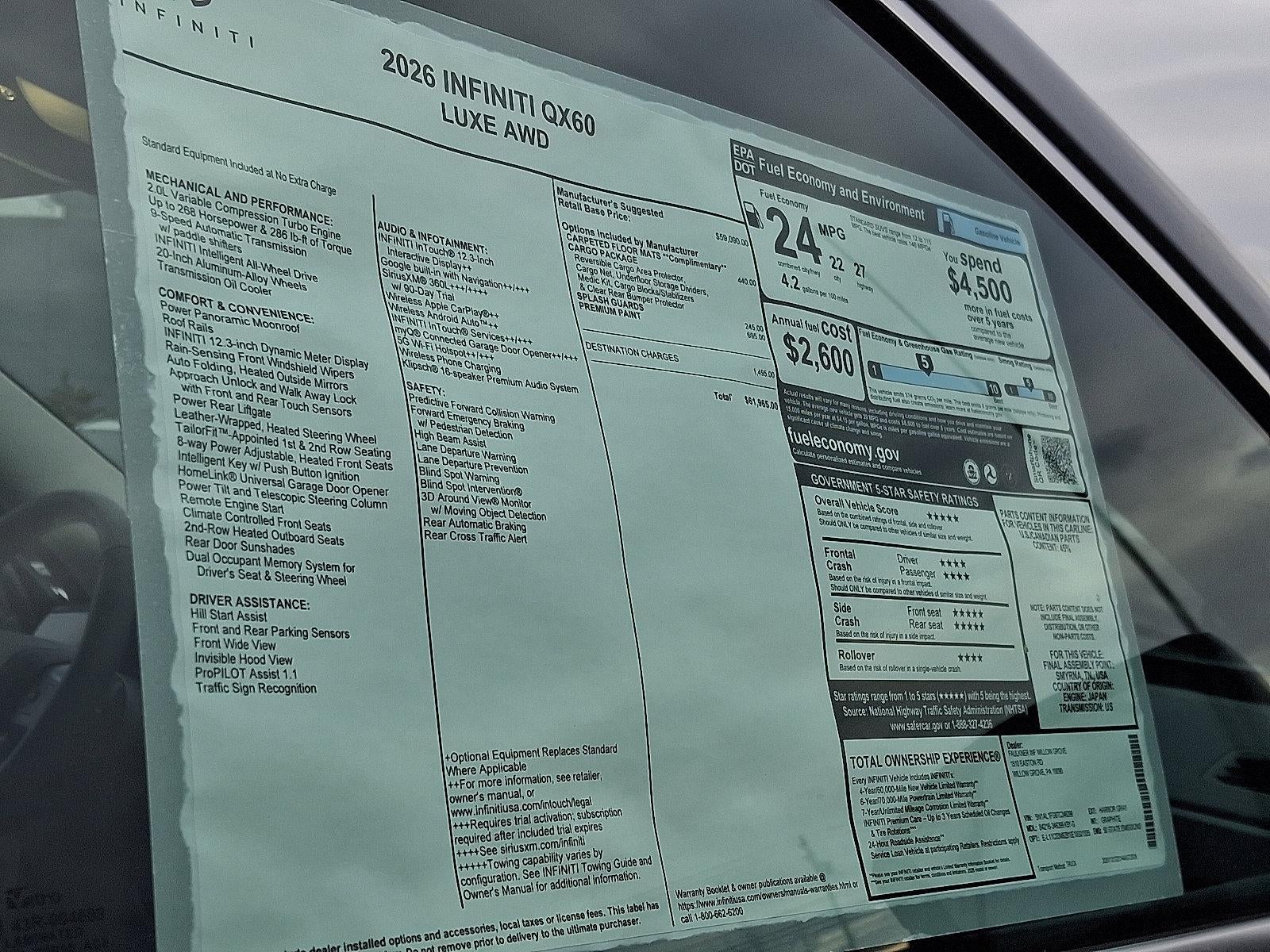 2026 INFINITI QX60 LUXE AWD