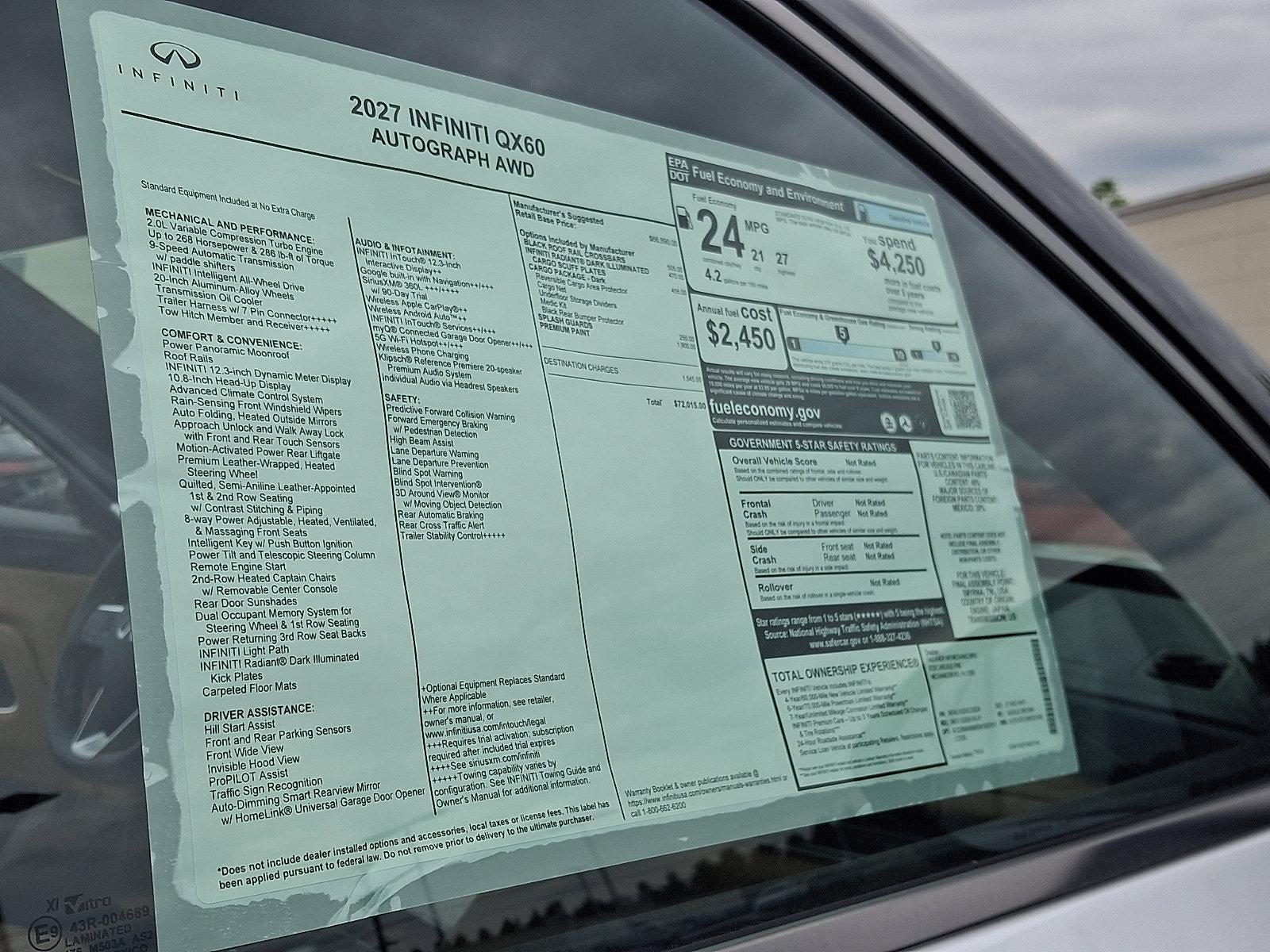 2027 INFINITI QX60 AUTOGRAPH AWD