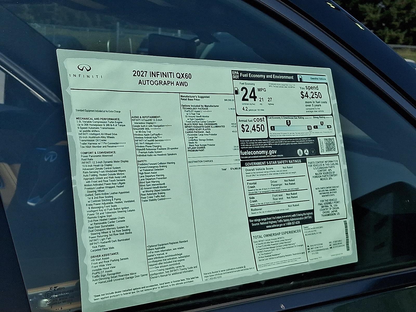 2027 INFINITI QX60 AUTOGRAPH AWD