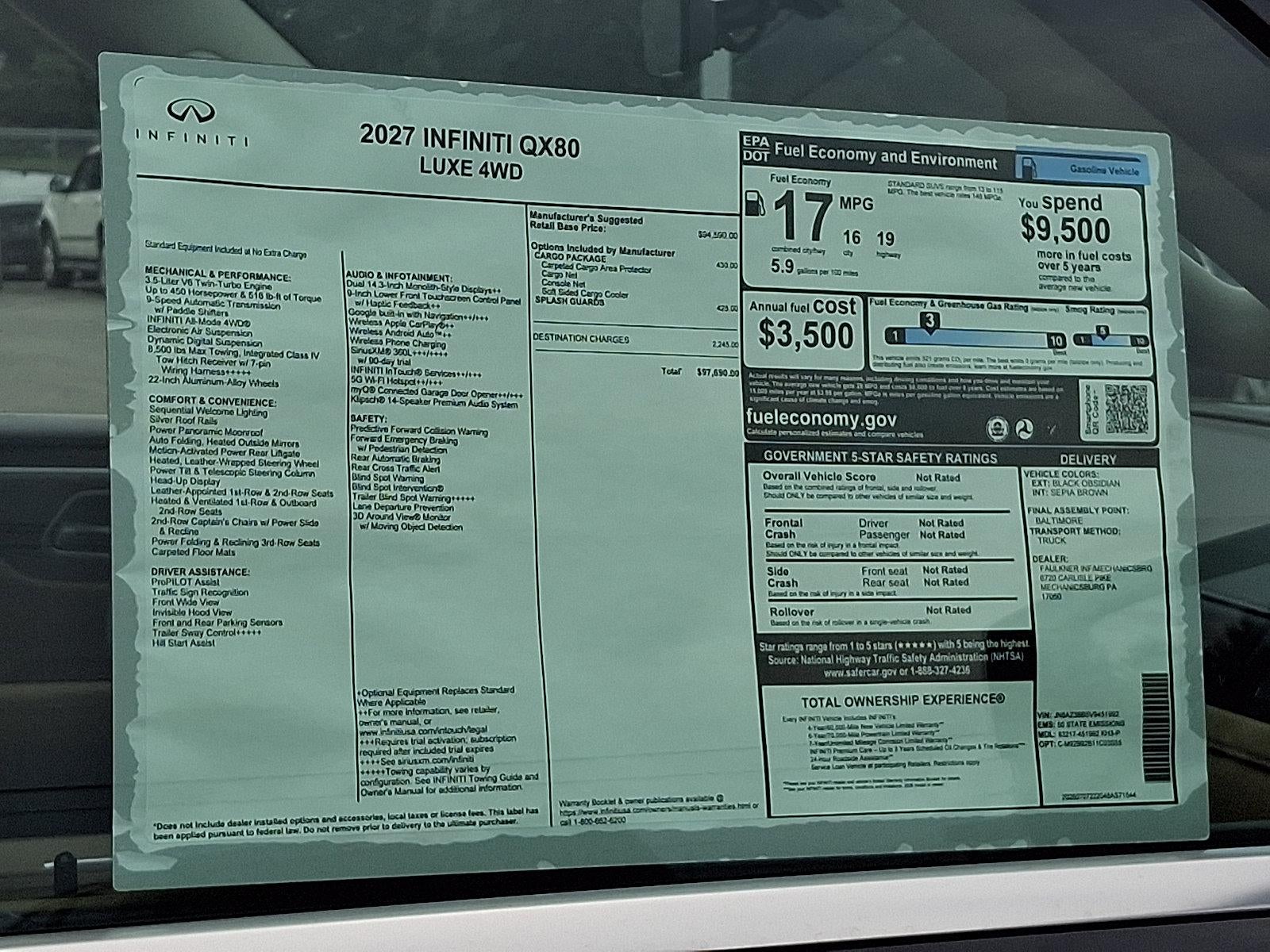 2027 INFINITI QX80 LUXE AWD