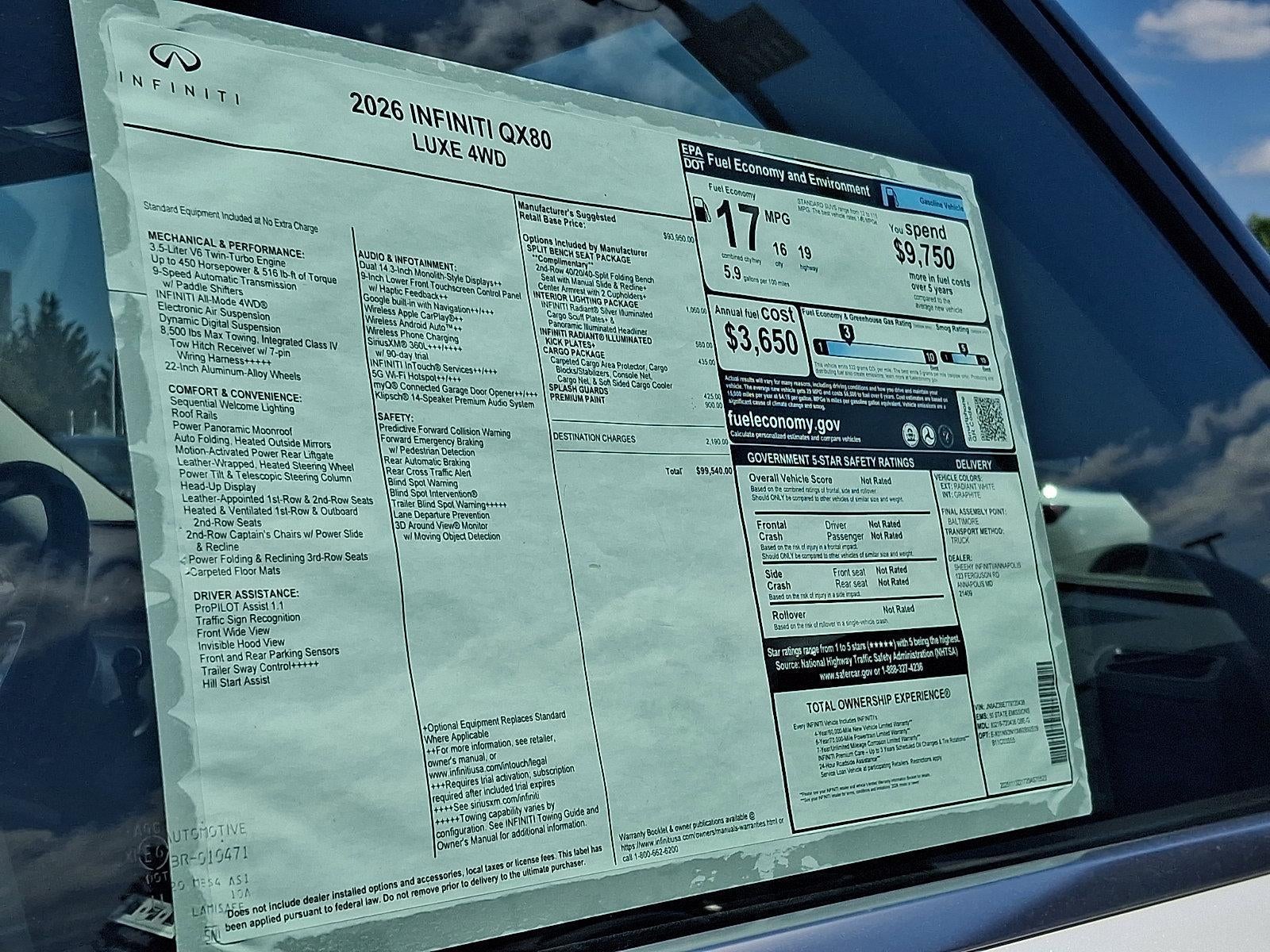 2026 INFINITI QX80 LUXE AWD