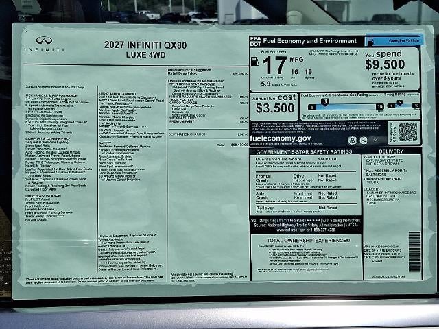 2027 INFINITI QX80 LUXE AWD *Ltd Avail*