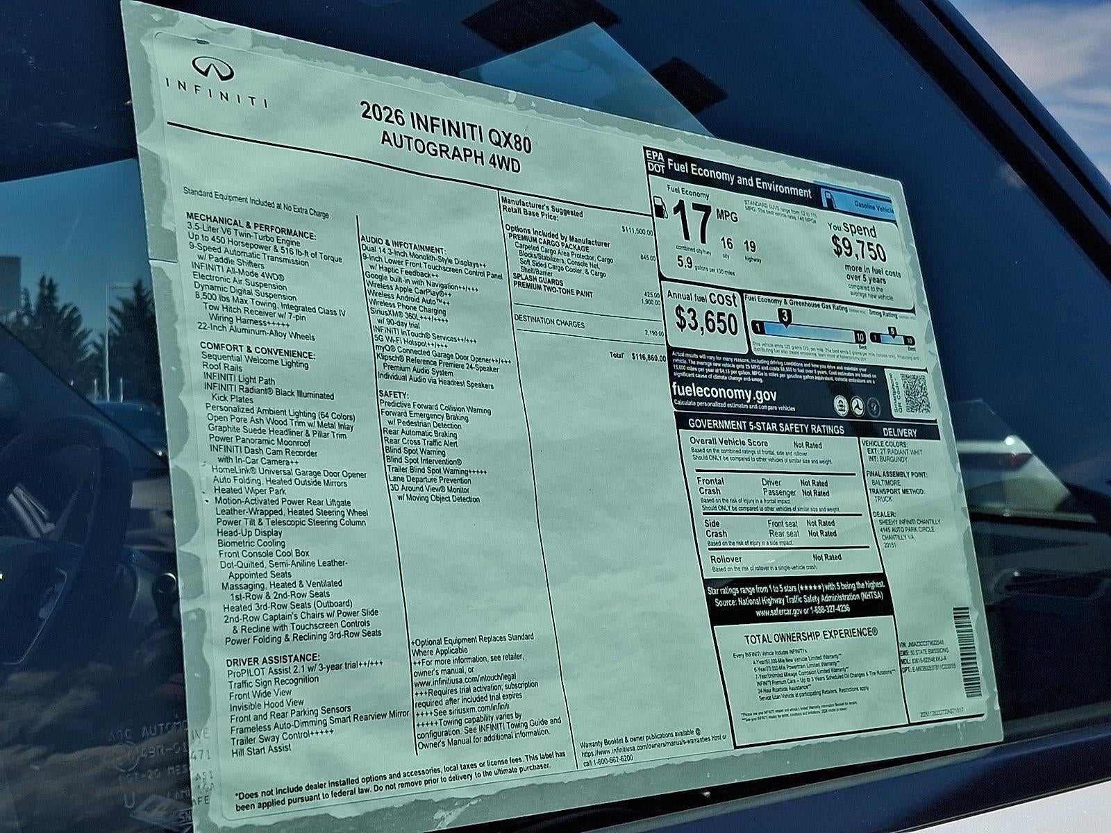 2026 INFINITI QX80 AUTOGRAPH AWD