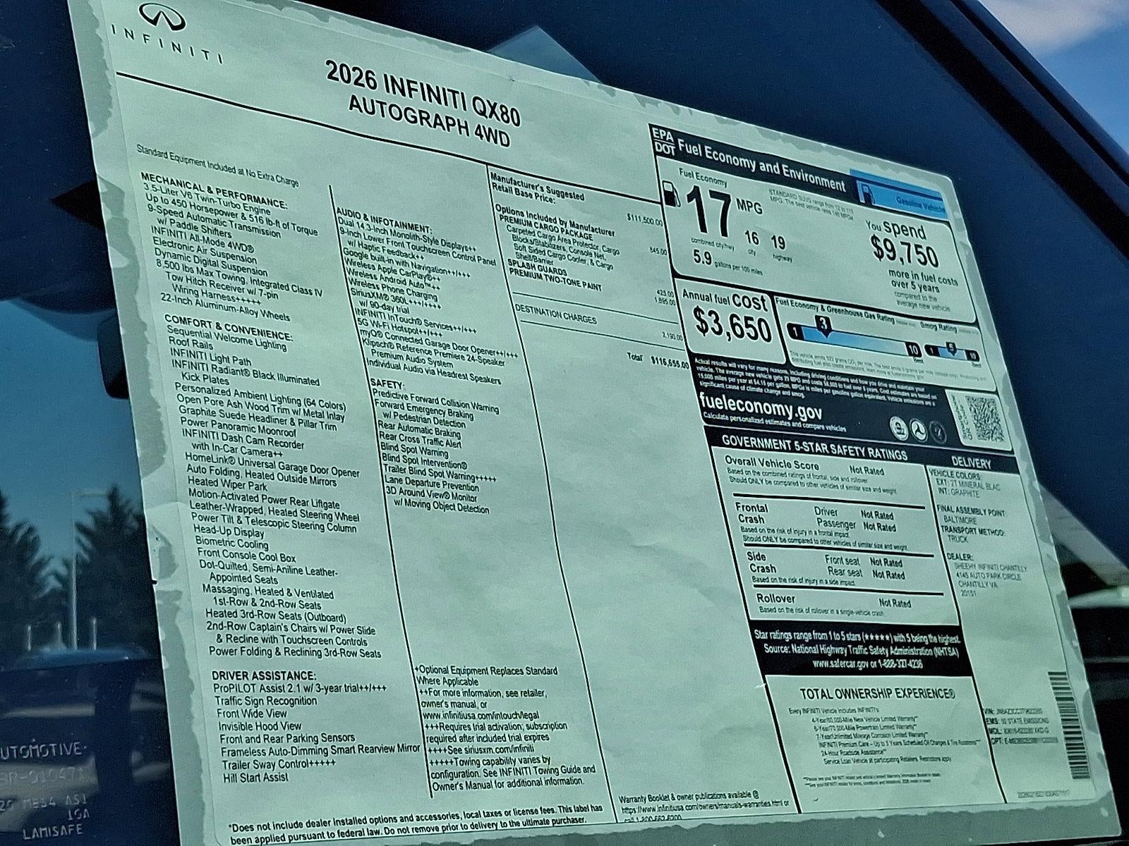 2026 INFINITI QX80 AUTOGRAPH AWD