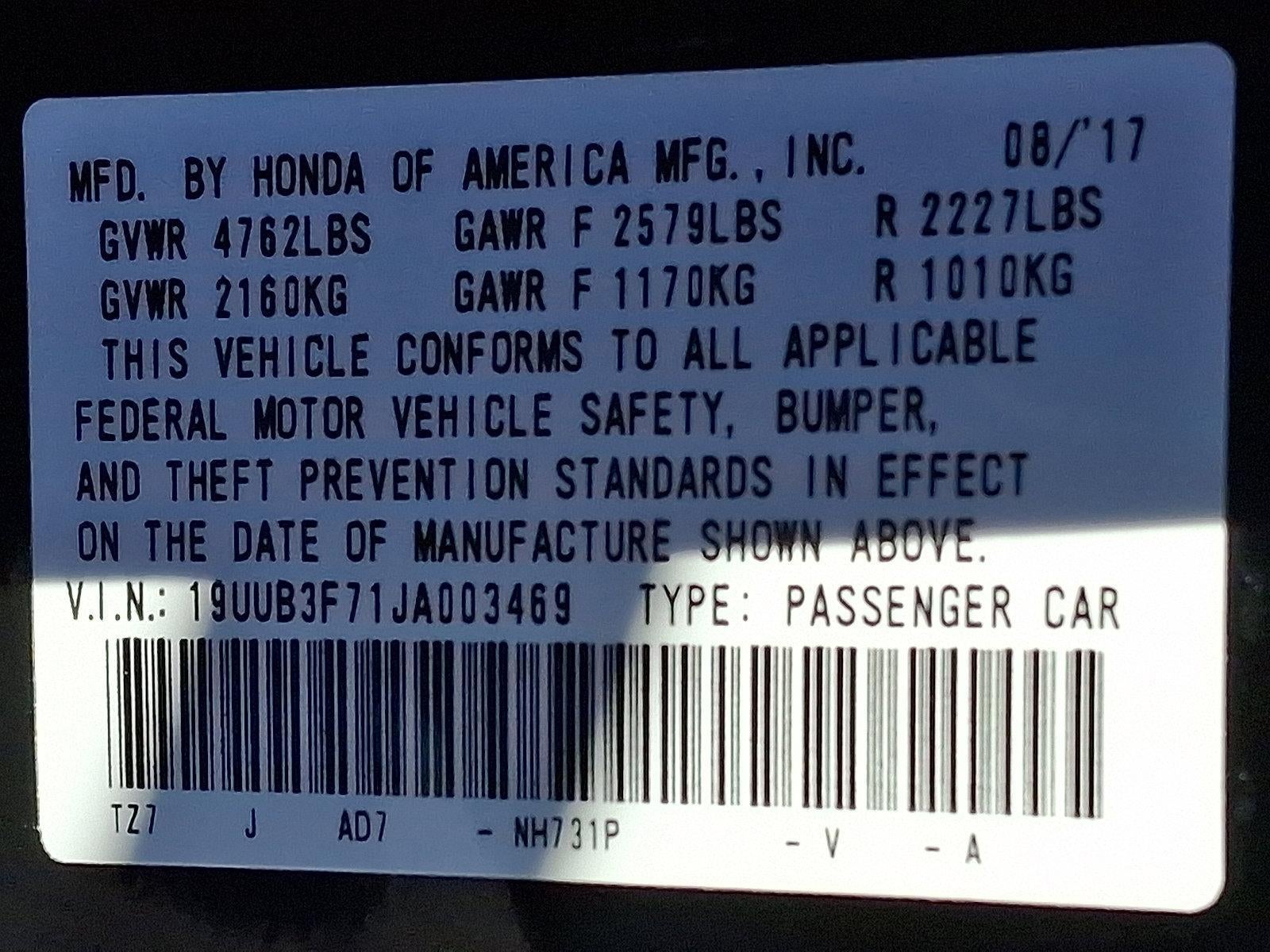 2018 Acura TLX 3.5L SH-AWD w/Advance Pkg