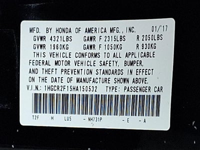 2017 Honda Accord Sedan Sport SE CVT
