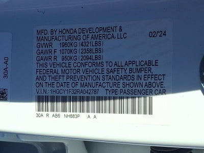 2024 Honda Accord Sedan EX CVT