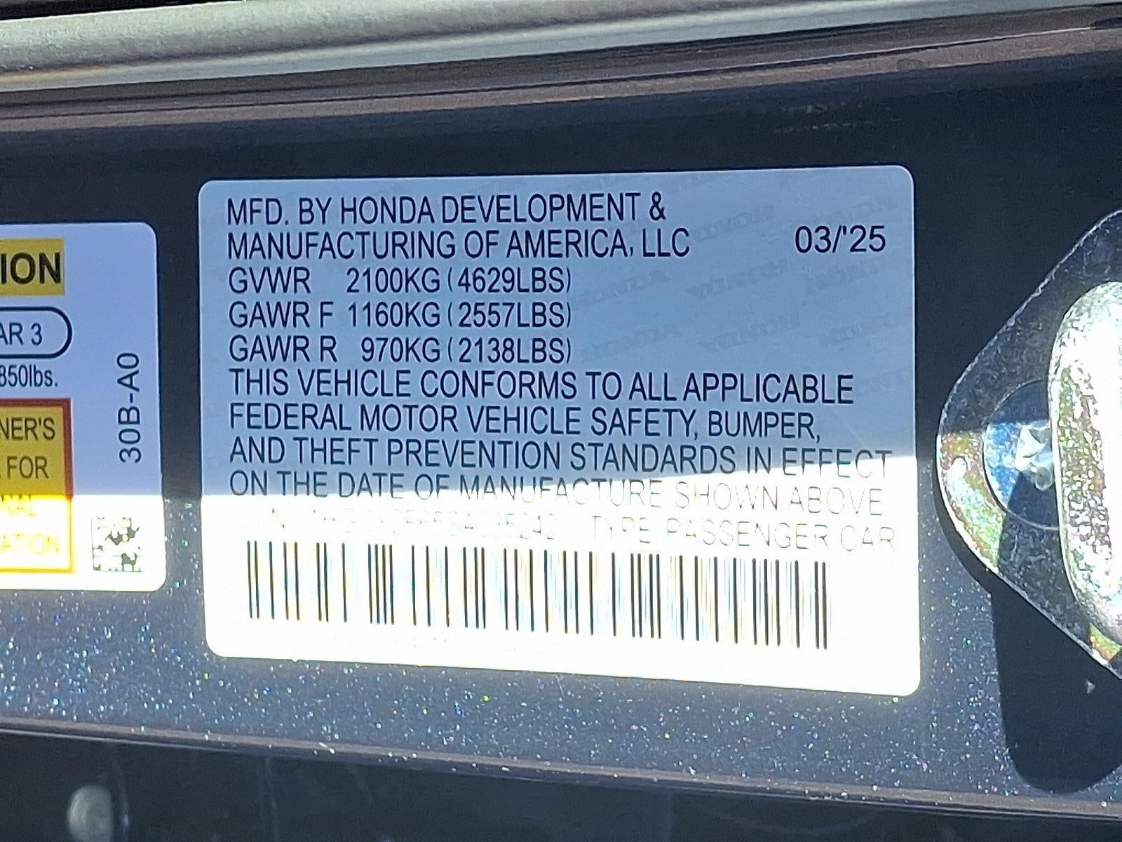 2025 Honda Accord Hybrid EX-L Sedan