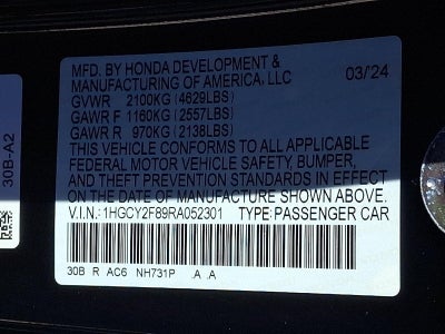 2024 Honda Accord Hybrid Touring Sedan