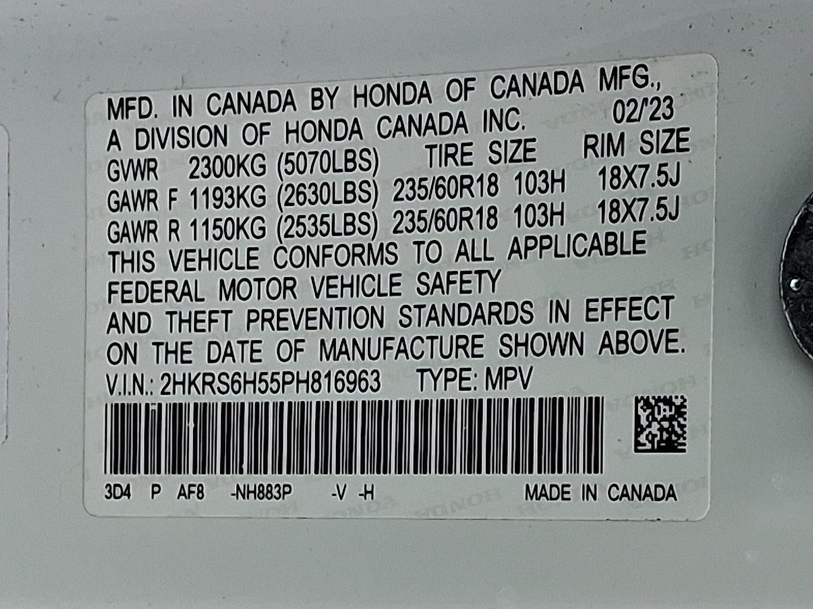 2023 Honda CR-V Hybrid Sport AWD