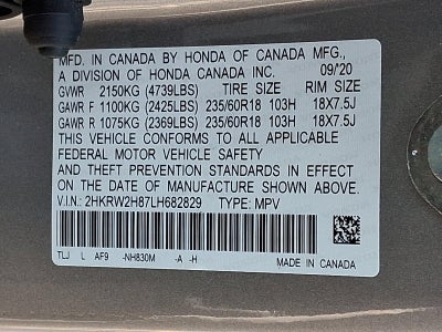 2020 Honda CR-V EX-L AWD