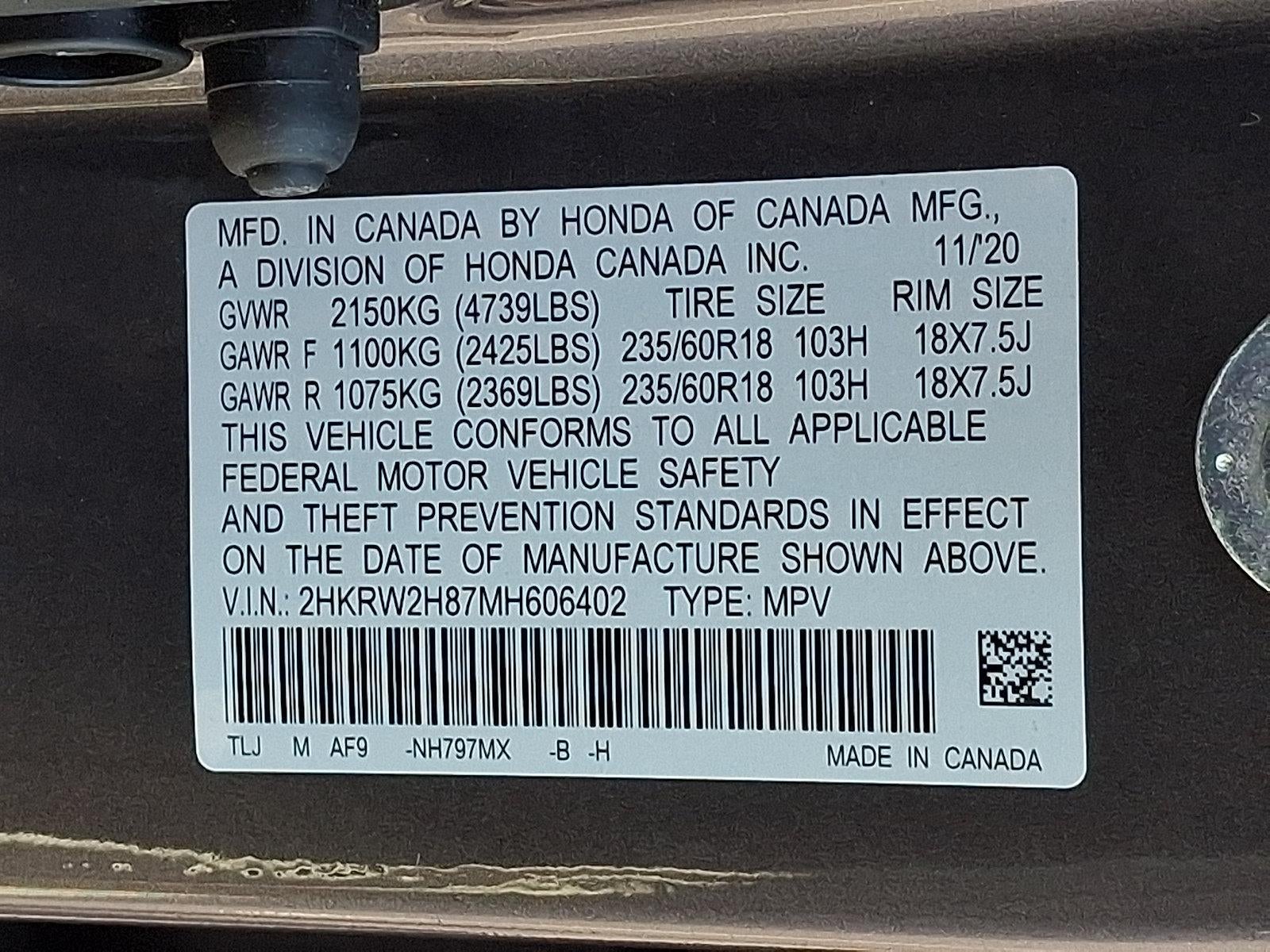 2021 Honda CR-V EX-L AWD