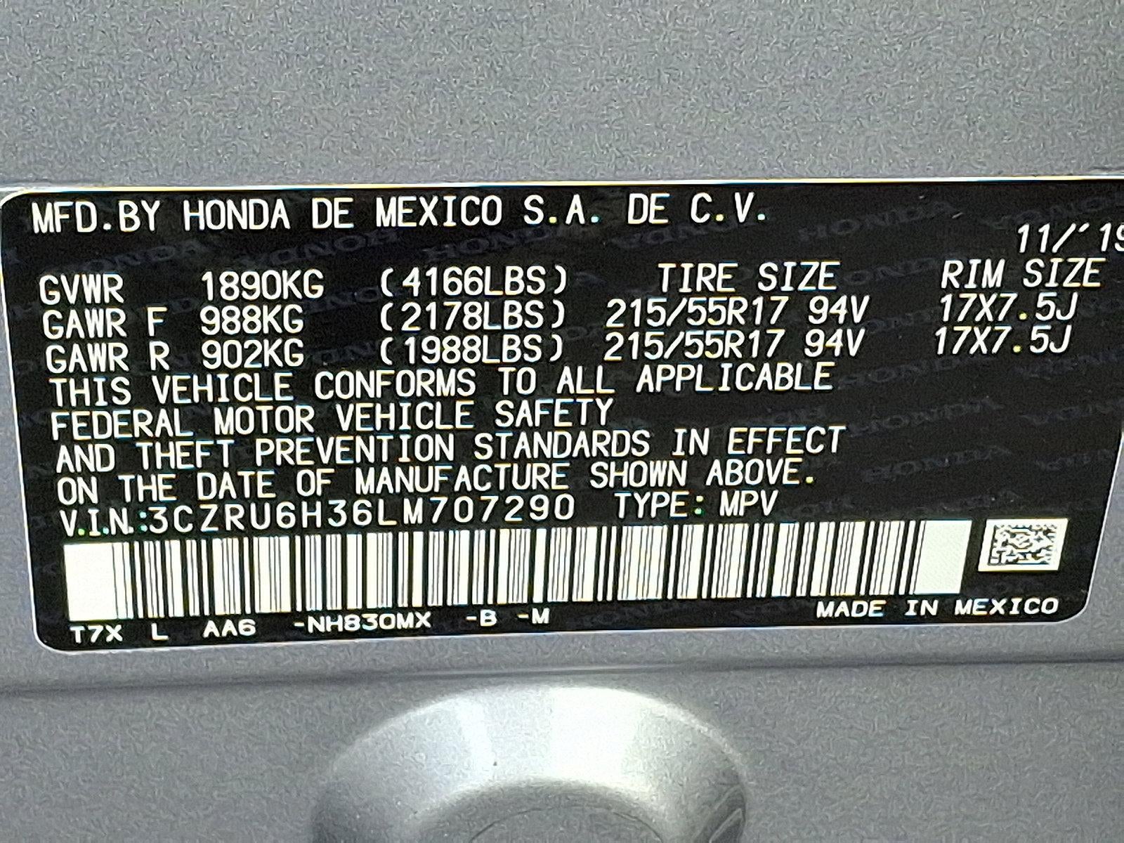 2020 Honda HR-V LX AWD CVT