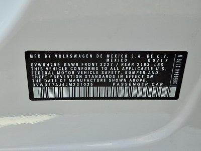 2018 Volkswagen Jetta 1.8T SE Sport Auto