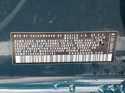 2019 Volkswagen Golf Alltrack 1.8T S DSG