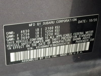 2021 Subaru Legacy Premium CVT
