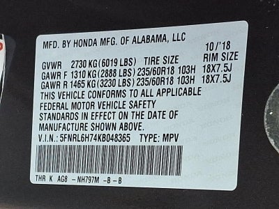 2019 Honda Odyssey EX-L Auto