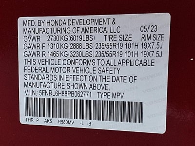 2023 Honda Odyssey Touring Auto