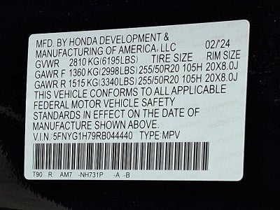2024 Honda Pilot Touring AWD