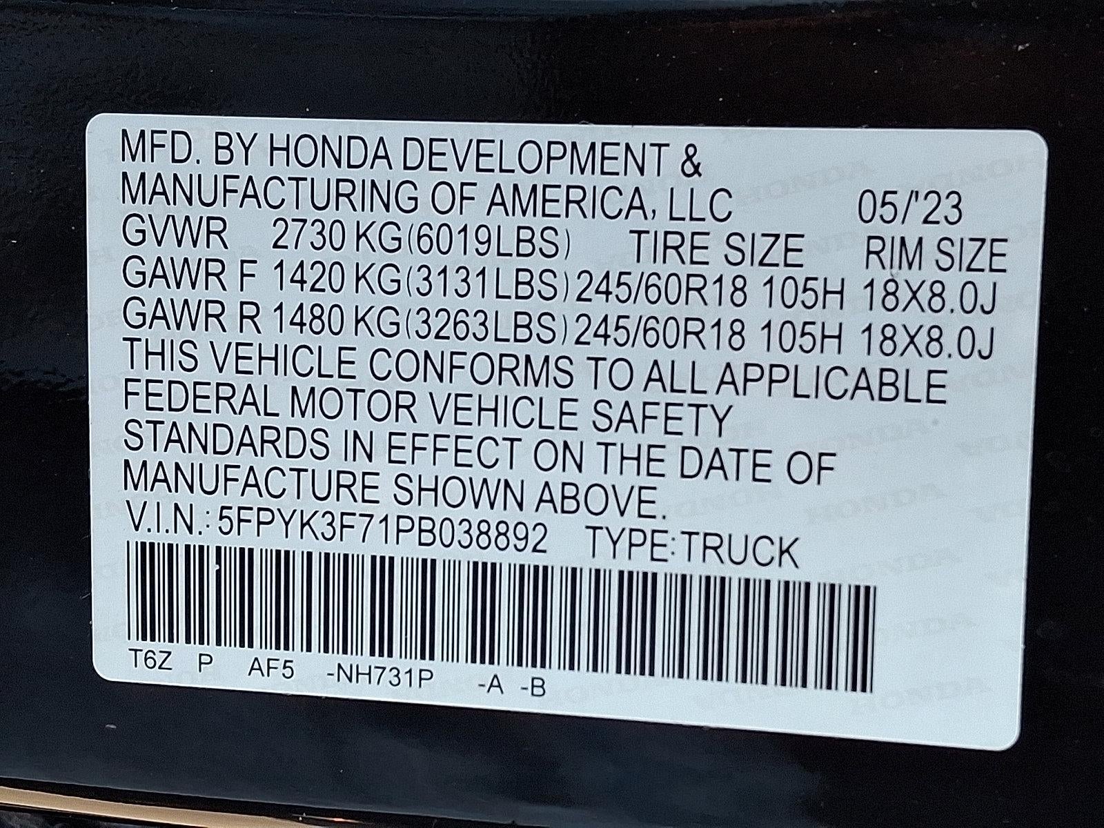 2023 Honda Ridgeline RTL-E AWD