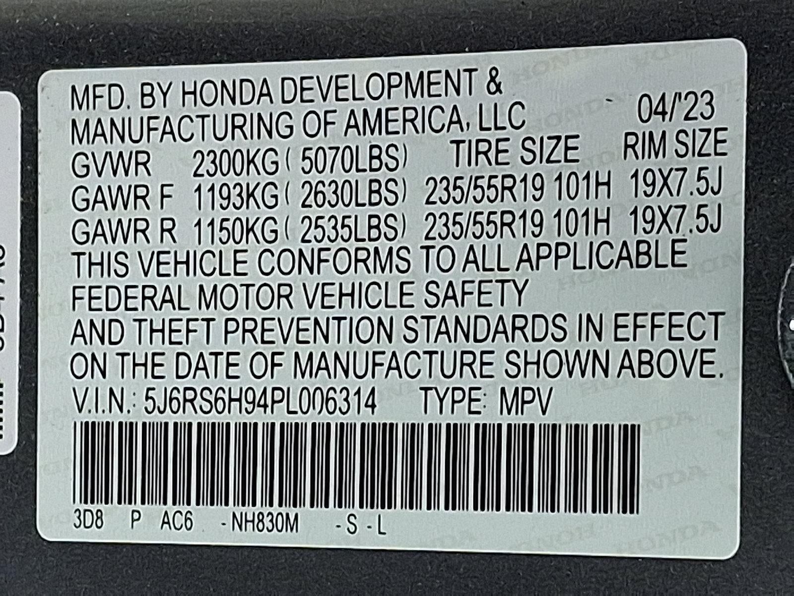 2023 Honda CR-V Hybrid Sport Touring AWD