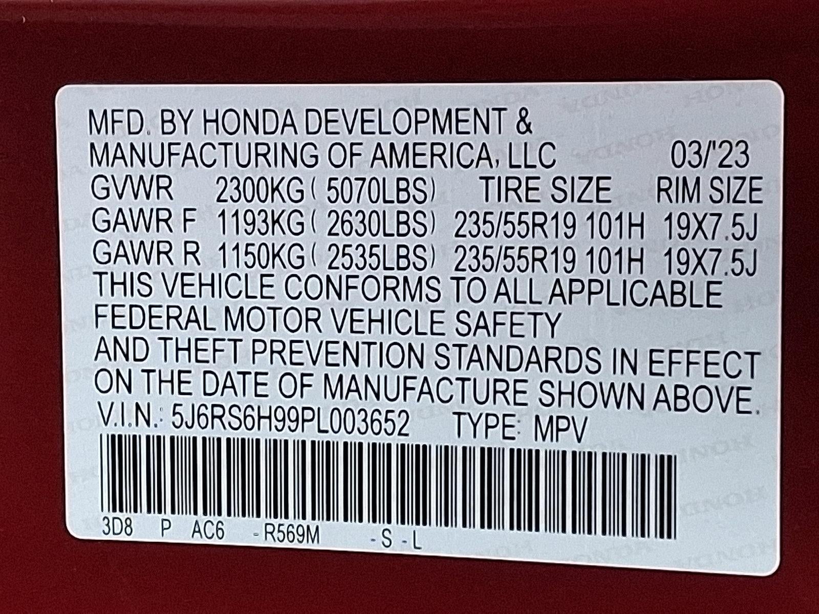 2023 Honda CR-V Hybrid Sport Touring AWD