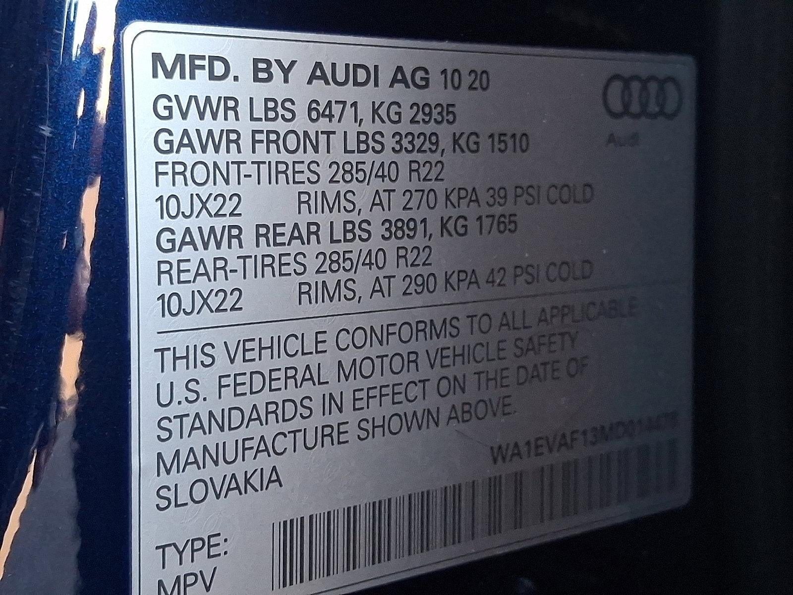 2021 Audi Q8 Premium Plus 55 TFSI quattro