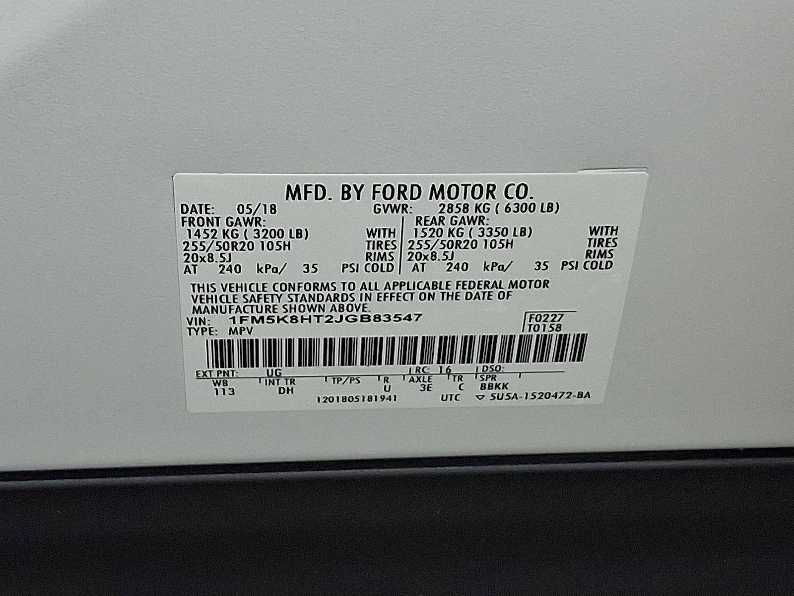 2018 Ford Explorer Platinum 4WD