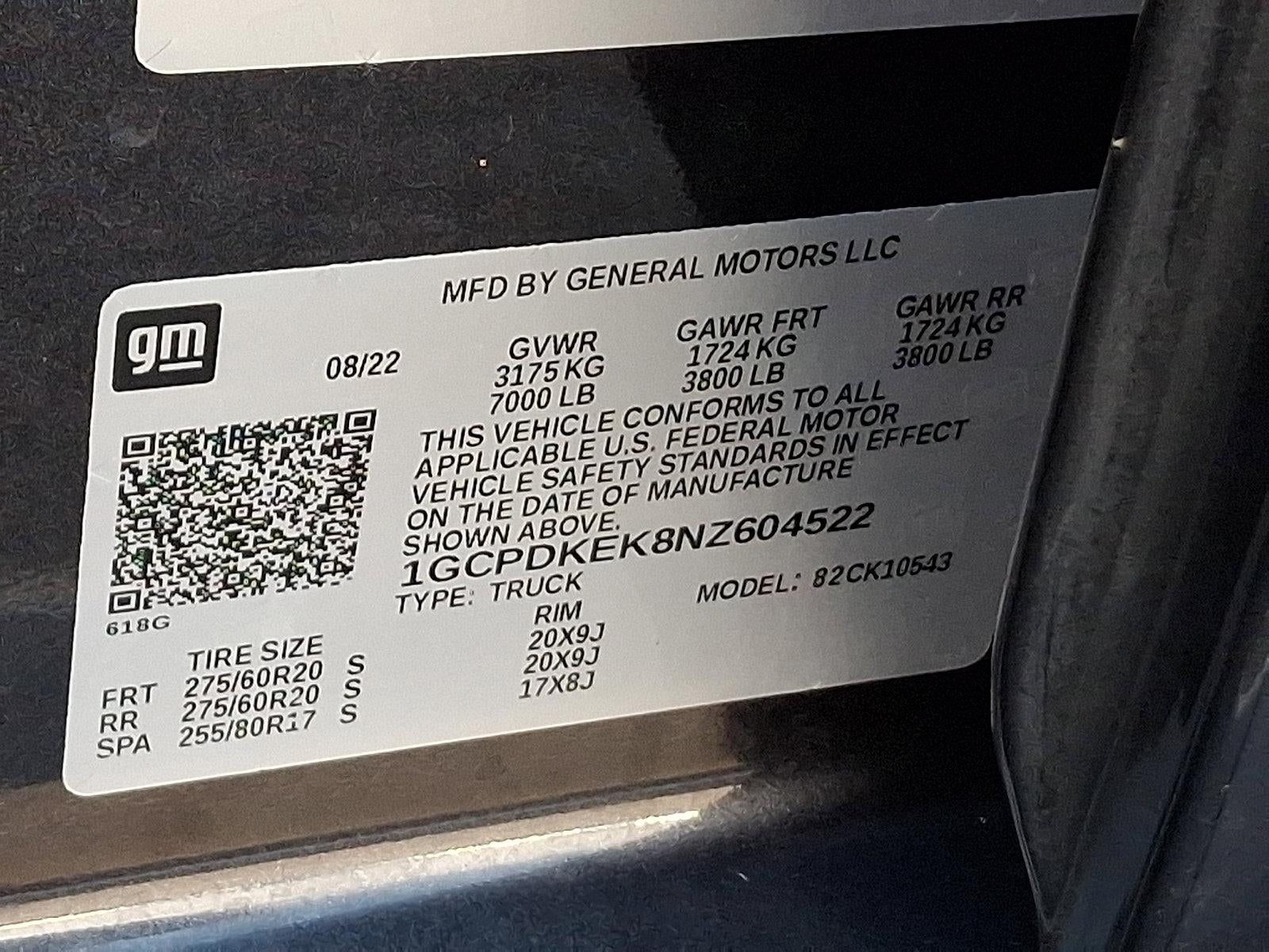 2022 Chevrolet Silverado 1500 Crew Cab Short Box 4-Wheel Drive LT 2FL