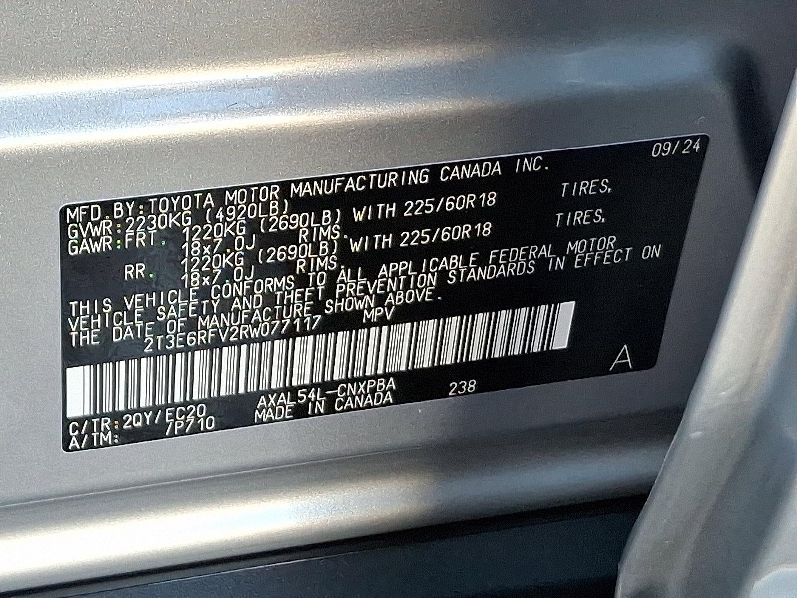 2024 Toyota RAV4 Hybrid XSE AWD (Natl)