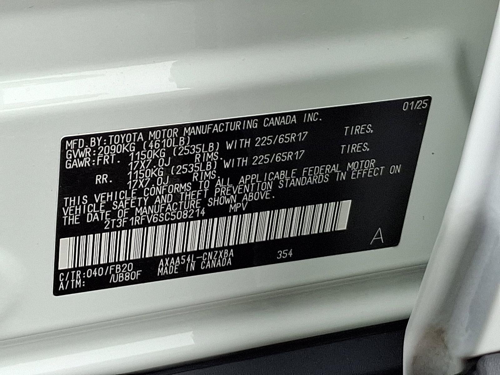 2025 Toyota RAV4 LE AWD (Natl)