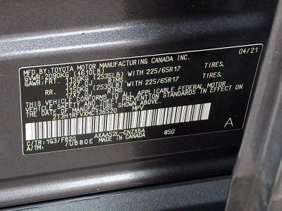 2021 Toyota RAV4 LE FWD (Natl)