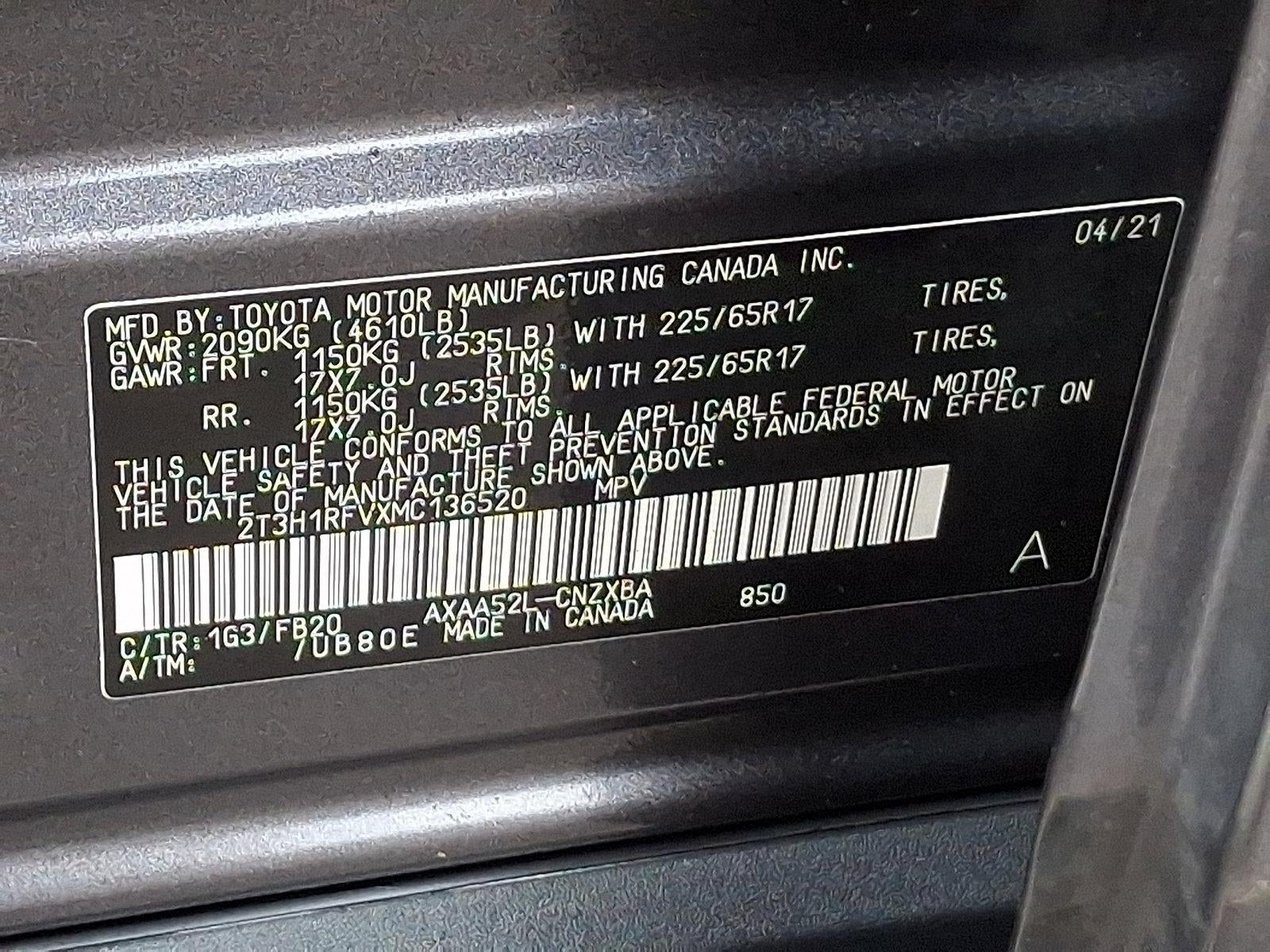 2021 Toyota RAV4 LE FWD (Natl)