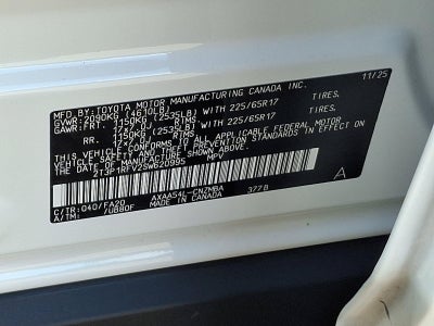 2025 Toyota RAV4 XLE AWD (Natl)