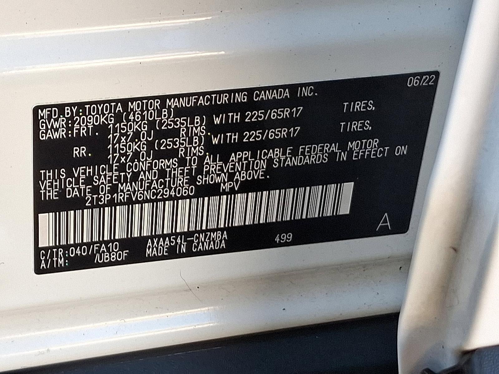 2022 Toyota RAV4 XLE AWD (Natl)