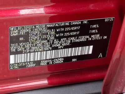 2025 Toyota RAV4 XLE AWD (Natl)