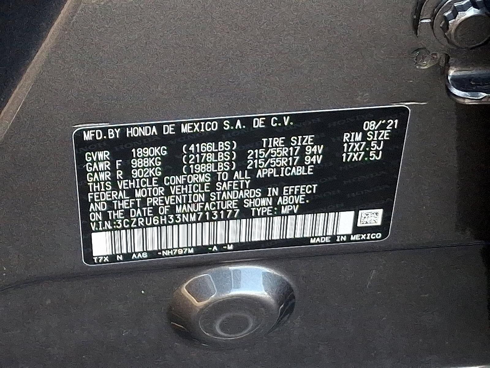 2022 Honda HR-V LX AWD CVT