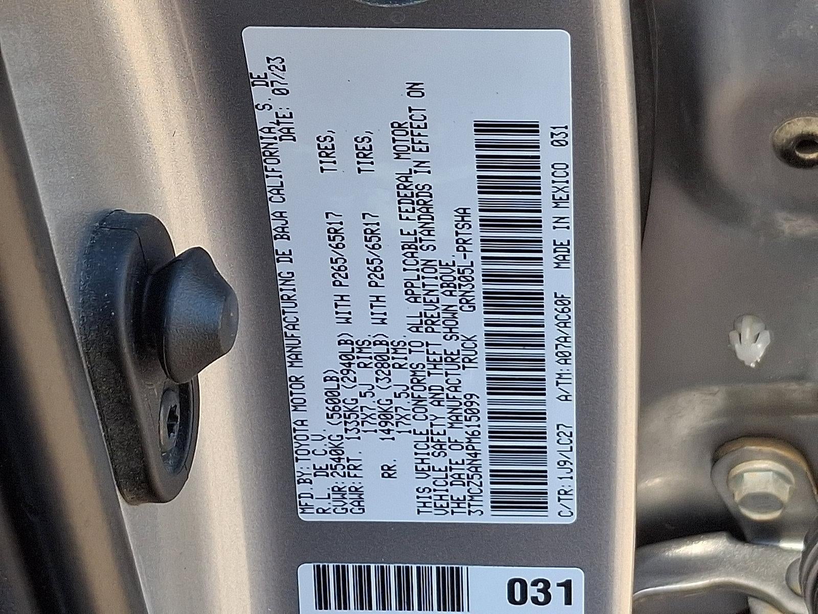 2023 Toyota Tacoma 4WD 4WD TRD Sport Double Cab 5' Bed V6 AT (Natl)