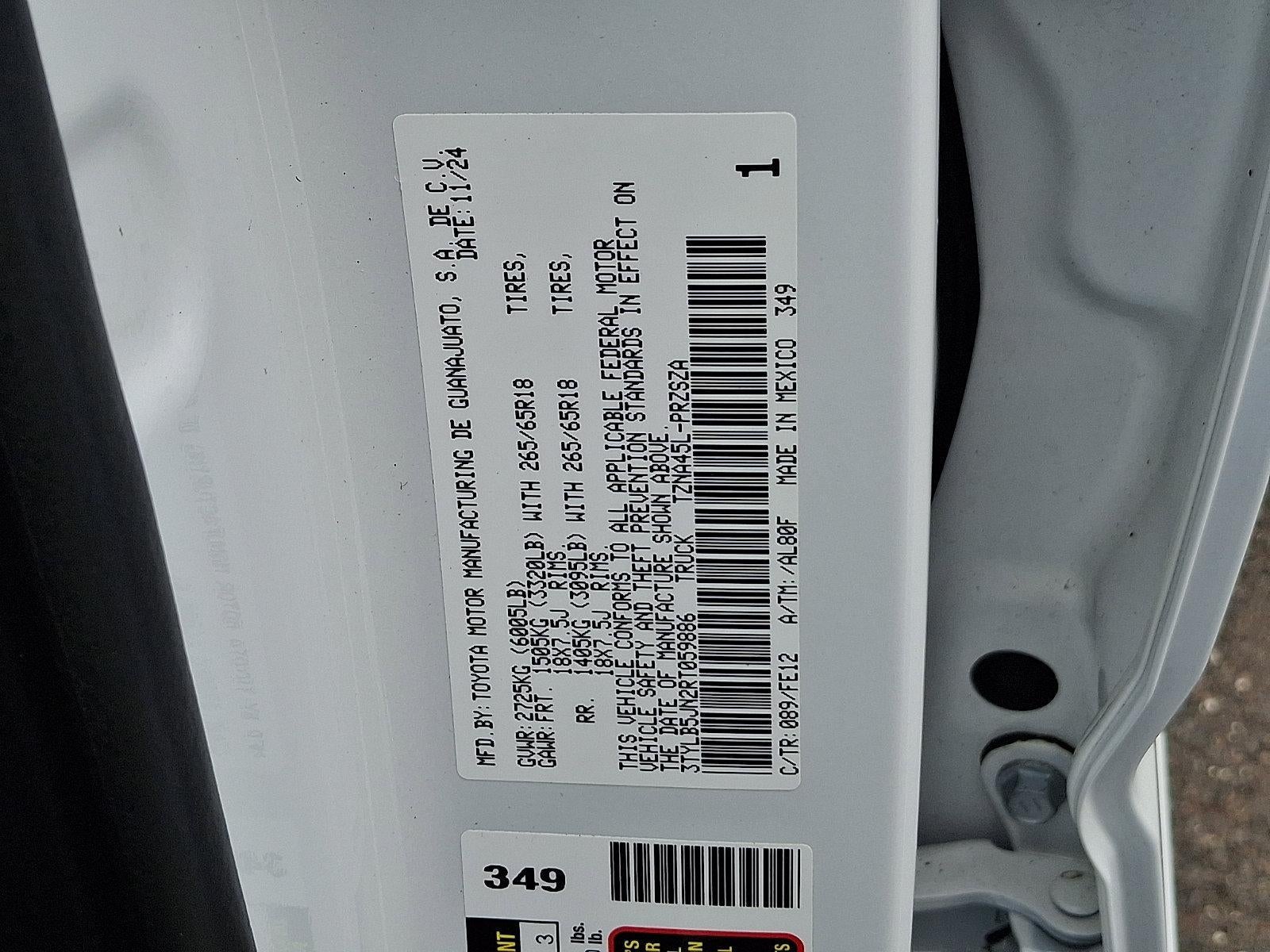 2024 Toyota Tacoma 4WD 4WD TRD Sport Double Cab 5' Bed AT (Natl)