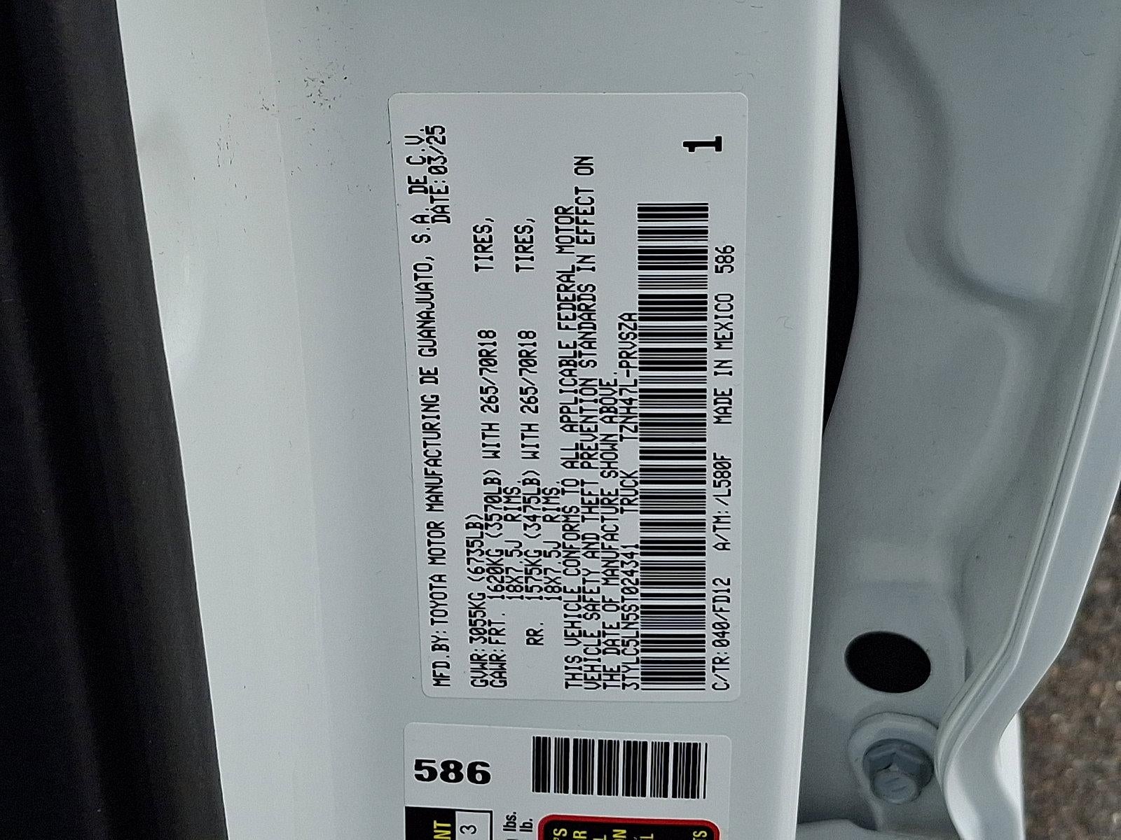 2025 Toyota Tacoma 4WD 4WD TRD Off Road Hybrid Double Cab 5' Bed AT (Natl)